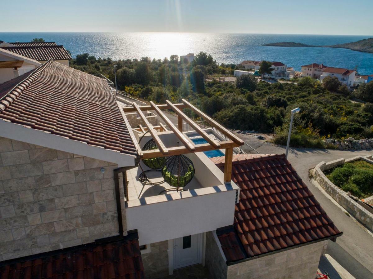 Villa Diomedes With The Sea View And The Pool Rogoznica  Exteriör bild